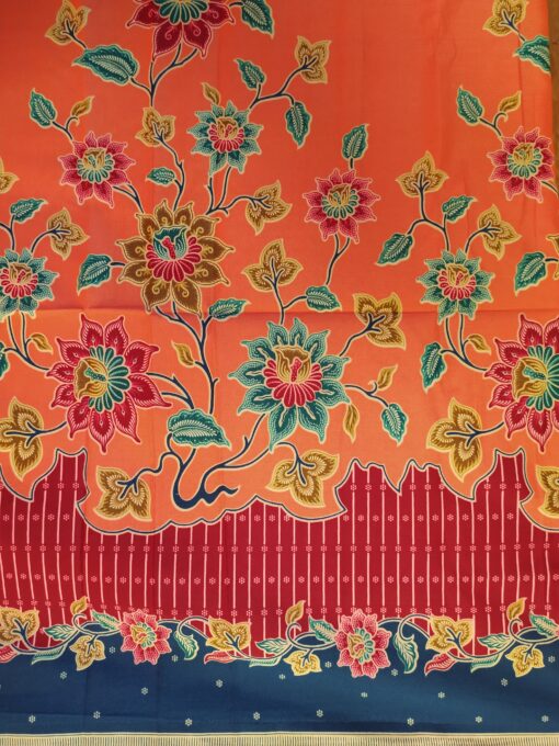 Batik Print - Bouquet de fleurs-mandala rose saumon