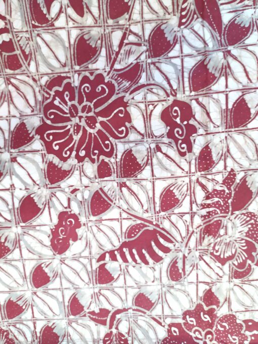 BATIK TULIS - Kawung et fleurs de Lasem – Image 3