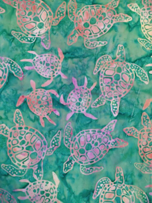 Batik Cap - Tortues arc-en-ciel