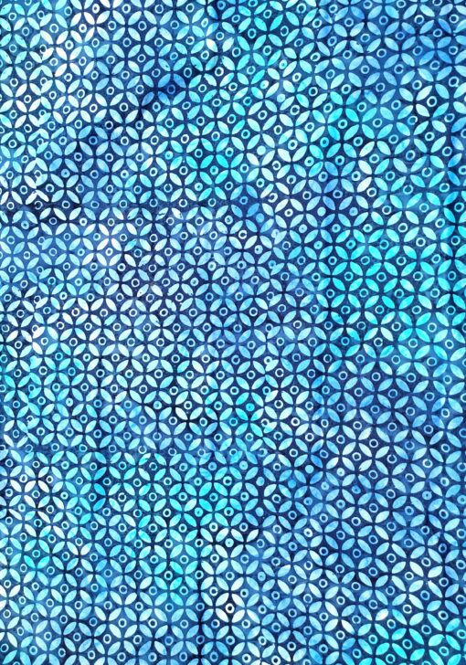 9 coupons de batik couleur lagon (tortue Moana) – Image 6