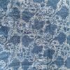 Batik Cap - Fleurs tramées bleues sur toile épaisse