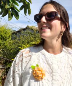 Alternative view of Broche en feutrine - Hortensia