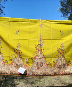 Alternative view of Batik Print - Grands bouquets sur fond vert frais