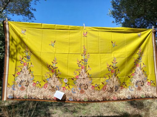 Batik Print - Grands bouquets sur fond vert frais – Image 2
