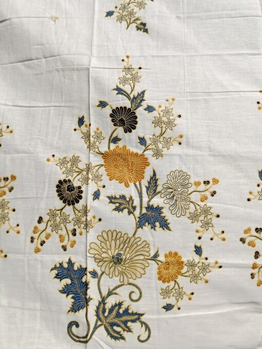 Batik print - Bouquets de pivoines bleu ocre – Image 3