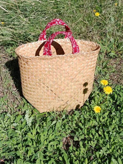 Panier de Bornéo - Batik rouge