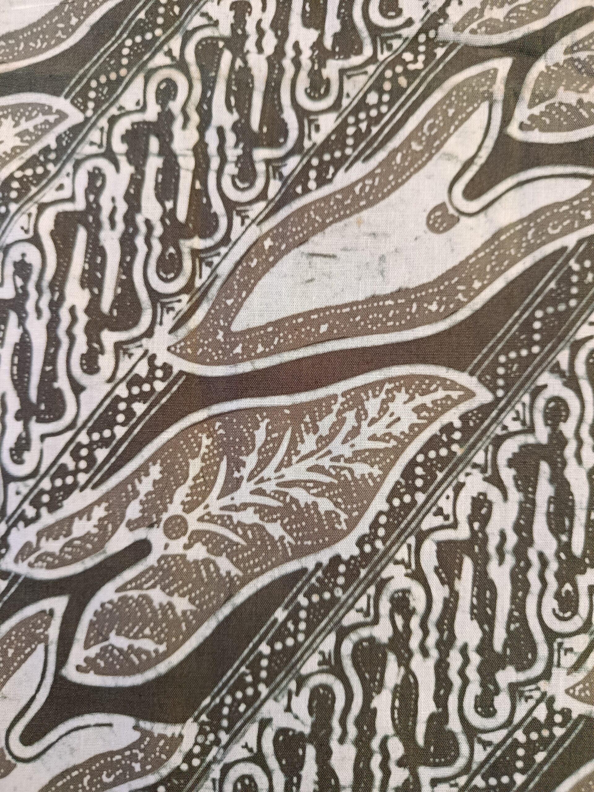 Batik Cap - Motif Lereng Gris et Blanc – Image 8