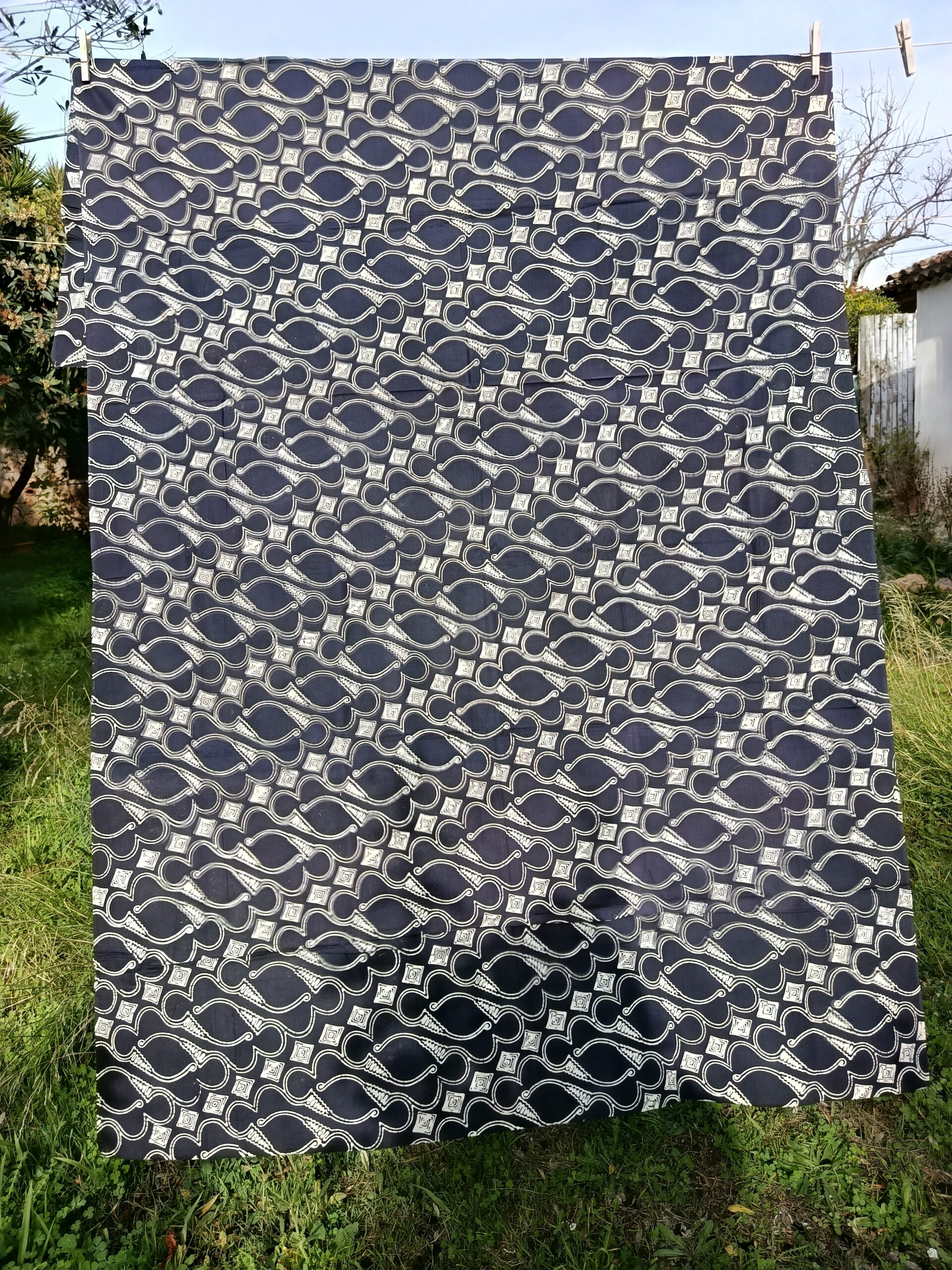 Batik Cap - Motif Parang Barong Bleu Marine – Image 5