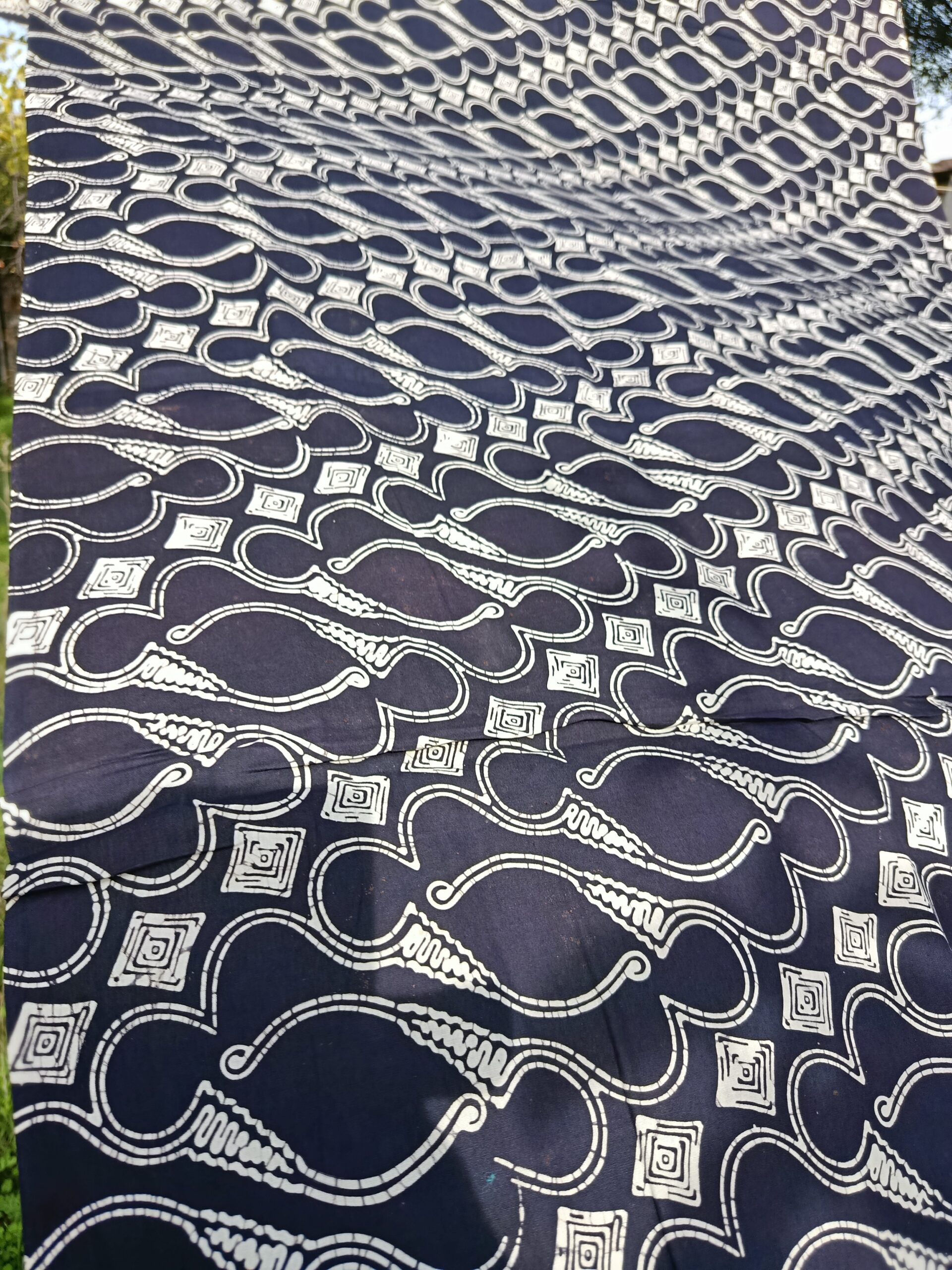 Batik Cap - Motif Parang Barong Bleu Marine – Image 4