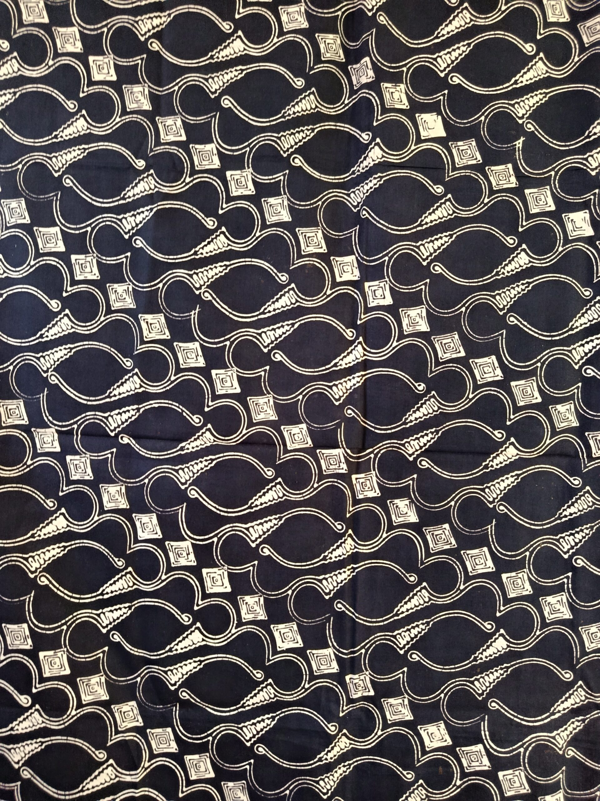 Batik Cap - Motif Parang Barong Bleu Marine