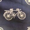 Batik Cap - Motif Bicyclette bleu marine