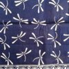 Batik Cap - Motif Libellules Bleu Marine