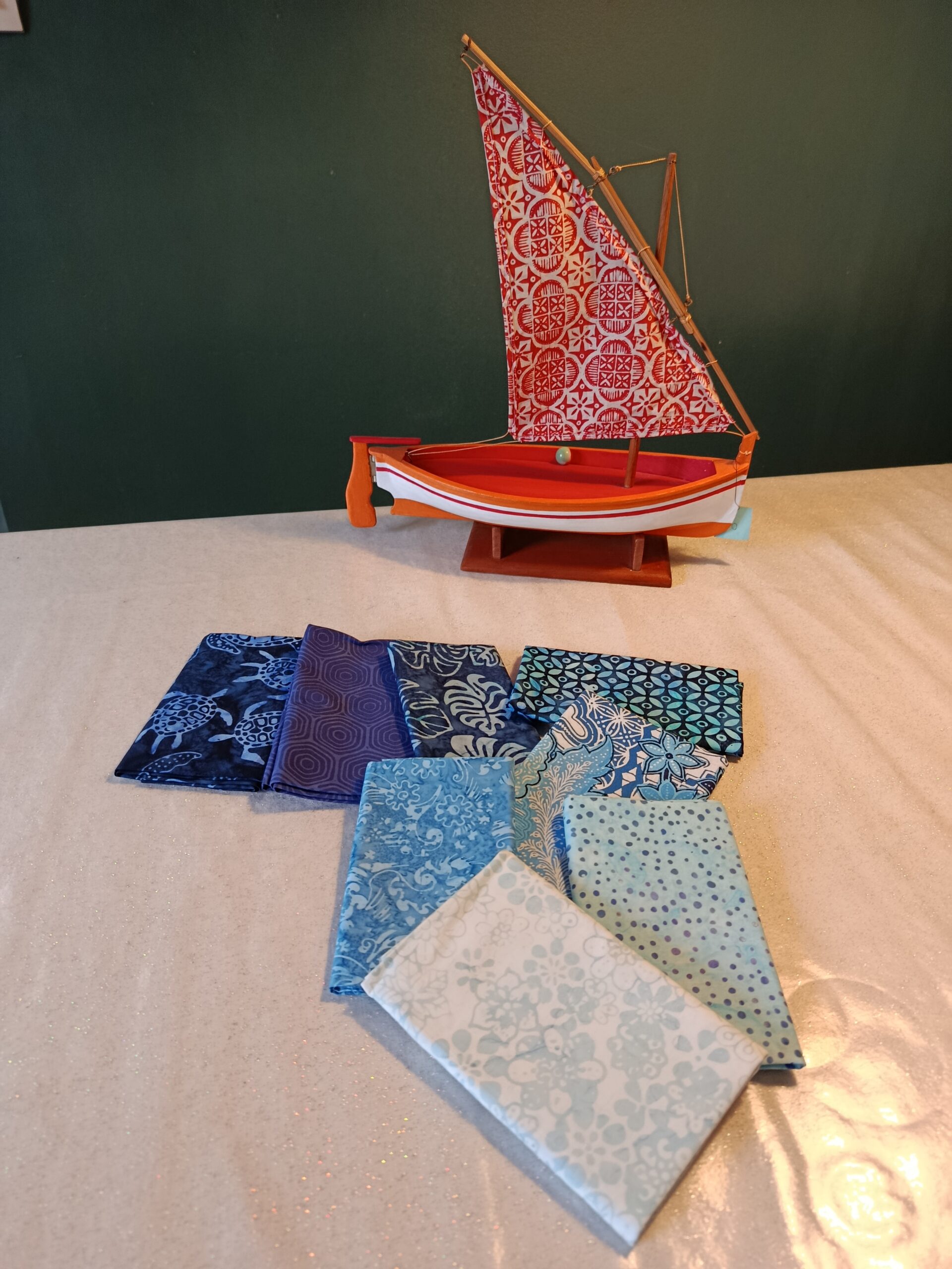 Assortiment de 8 coupons - bleus ciel à marine