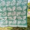 Batik Cap - Fleurs de lotus vert céladon