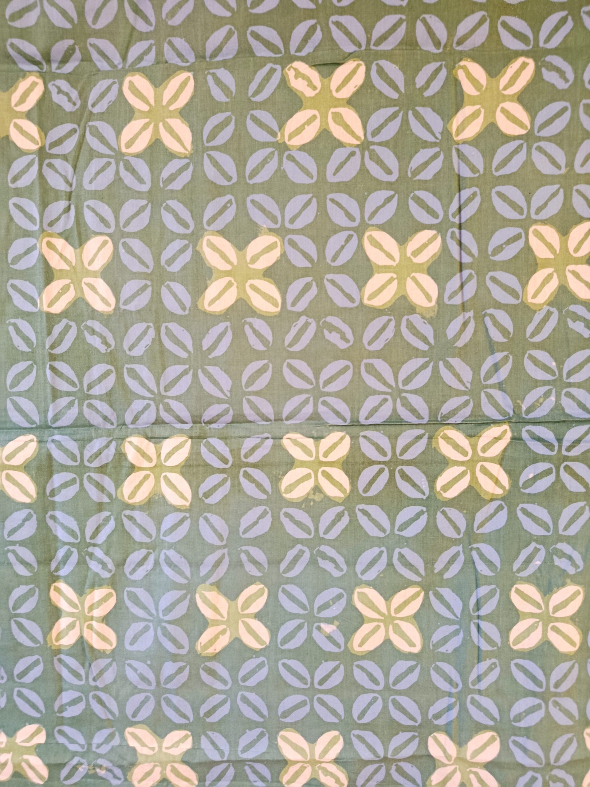 Batik Cap - Motif Kawung bleu, céladon – Image 5