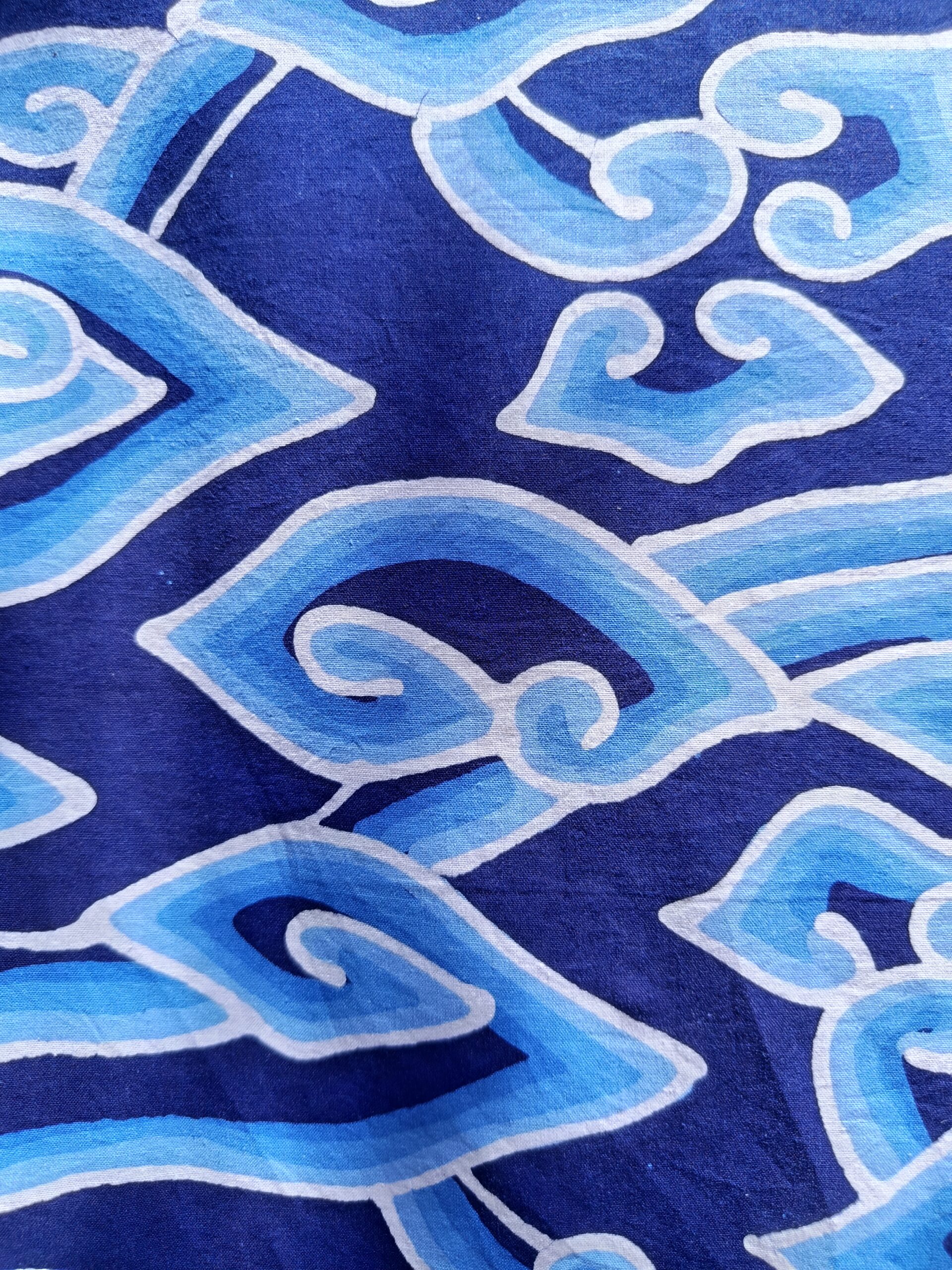 Batik Tulis - Megamendung bleu - nuage et et pluie – Image 7