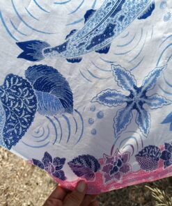 Batik Sablon Lilin - Sarung koï bleu – Image 11