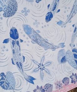 Batik Sablon Lilin - Sarung koï bleu – Image 10