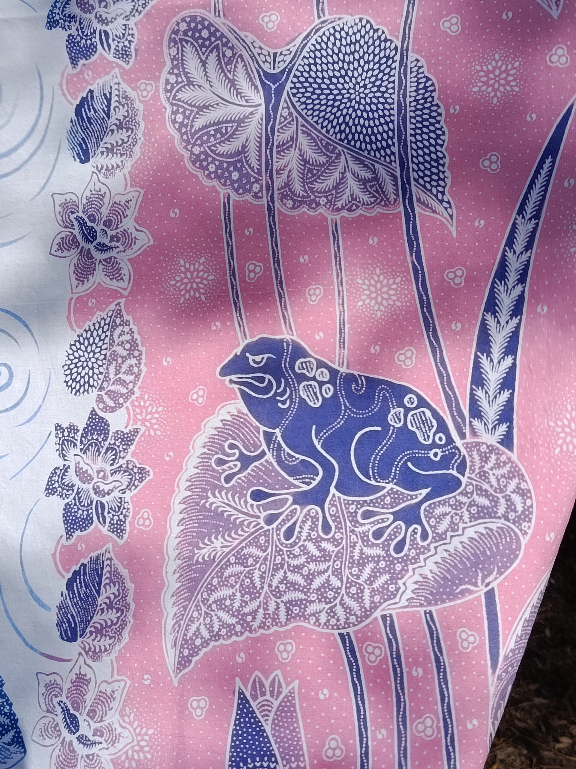 Batik Sablon Lilin - Sarung koï bleu – Image 5