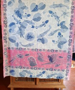 Batik Sablon Lilin - Sarung koï bleu – Image 8