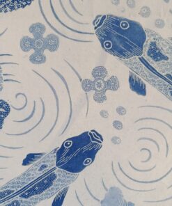 Batik Sablon Lilin - Sarung koï bleu – Image 7