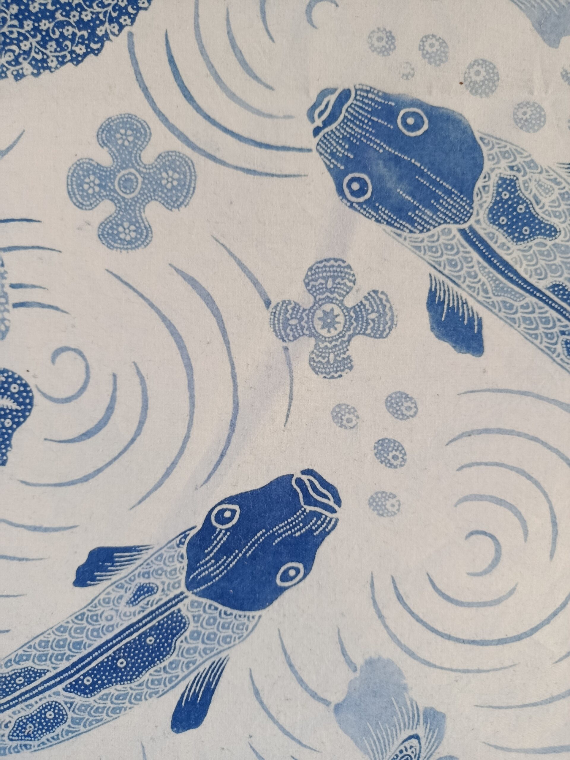 Batik Sablon Lilin - Sarung koï bleu – Image 7
