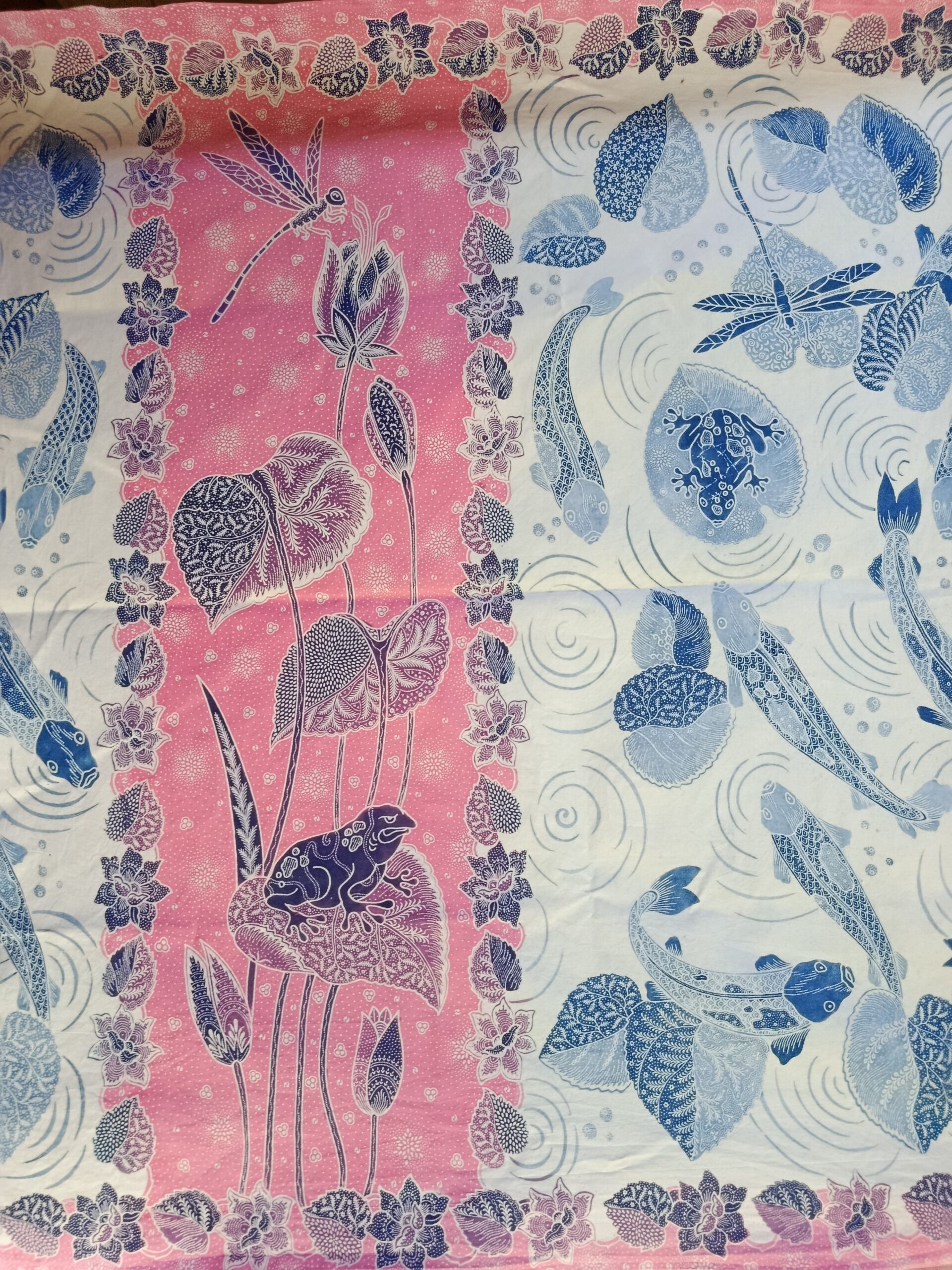 Batik Sablon Lilin - Sarung koï bleu – Image 3