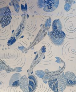 Batik Sablon Lilin - Sarung koï bleu – Image 6