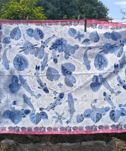 Alternative view of Batik Sablon Lilin - Sarung koï bleu